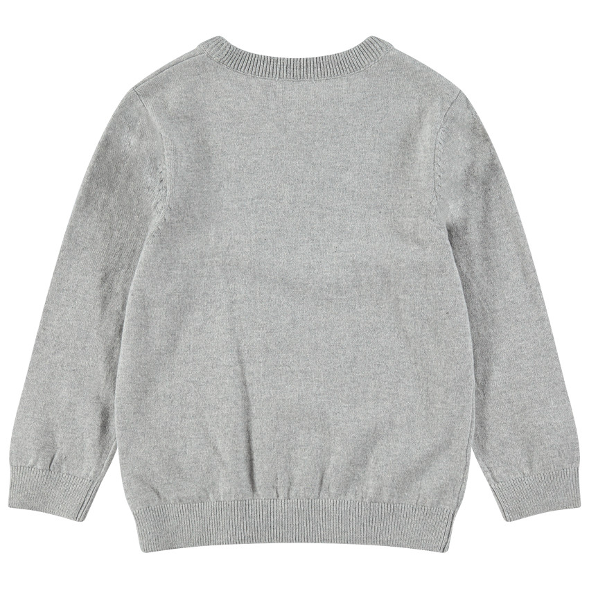 Jersey de punto con mensaje estampado por delante 