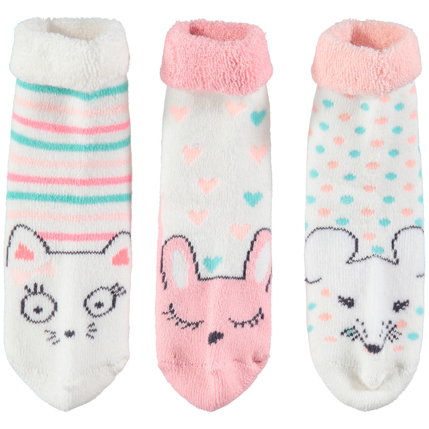 Juego de 3 pares de calcetines de rizo con dibujos de jacquard  Additional Juego de 3 pares de calcetines de rizo con dibujos de jacquard