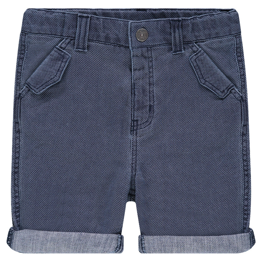 Bermudas de algodón de nido de abeja teñido 