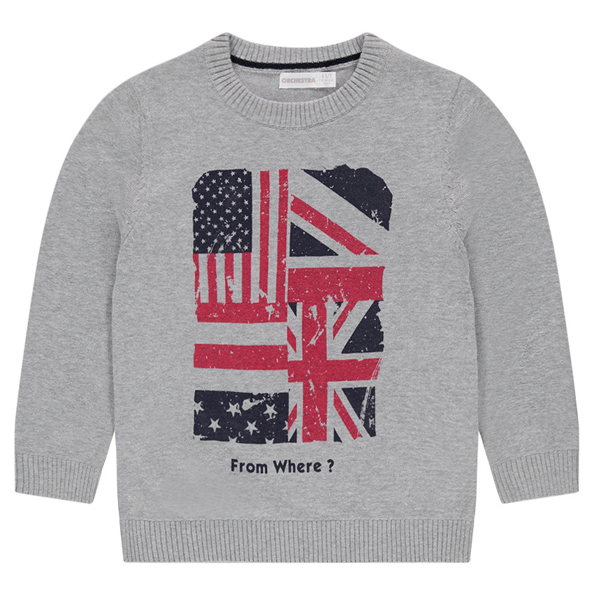 Jersey de punto con mensaje estampado 