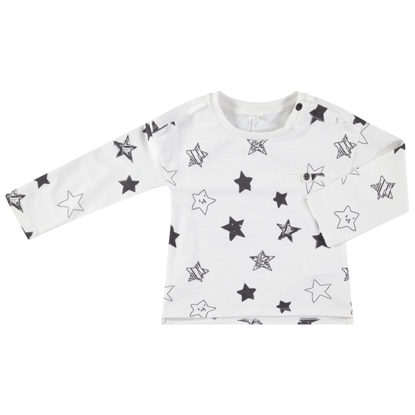 Camiseta de manga larga de punto con estampado de estrellas all over  Additional Camiseta de manga larga de punto con estampado de estrellas all over