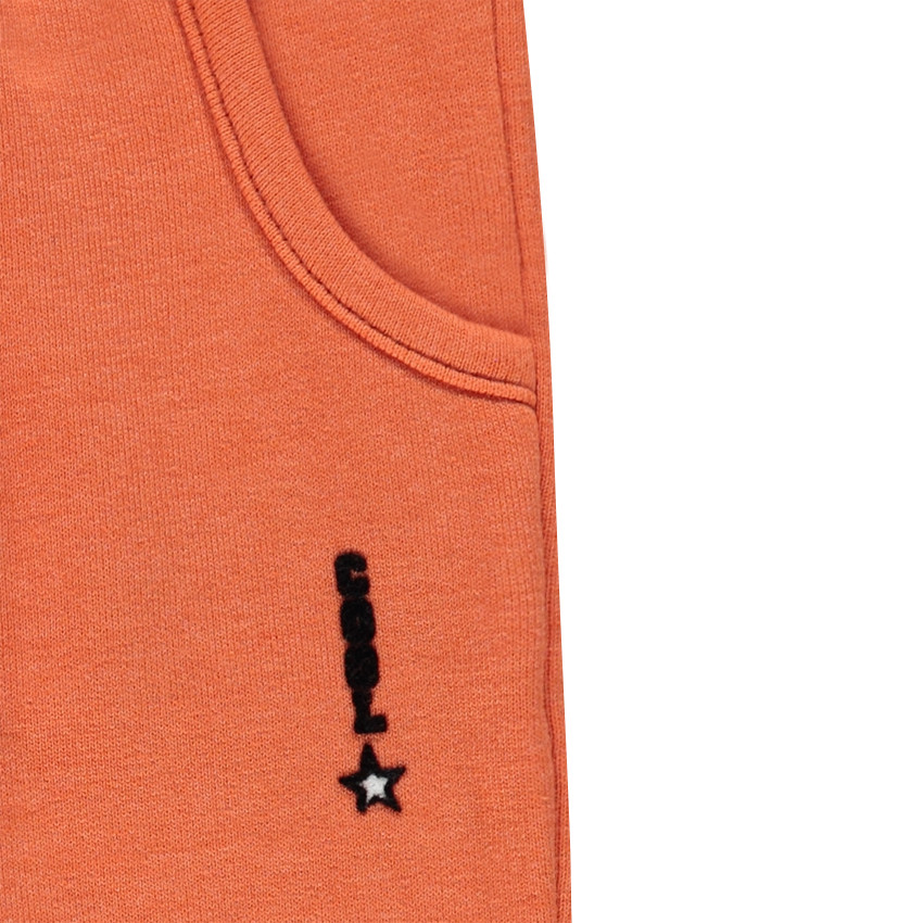 Jogging de muletón bicolor con estampado de fantasía 