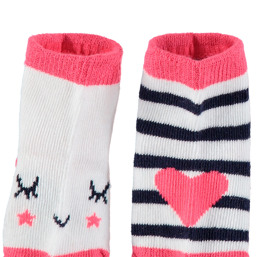Juego de 2 pares de calcetines variados con rayas y dibujos de jacquard  Additional Juego de 2 pares de calcetines variados con rayas y dibujos de jacquard