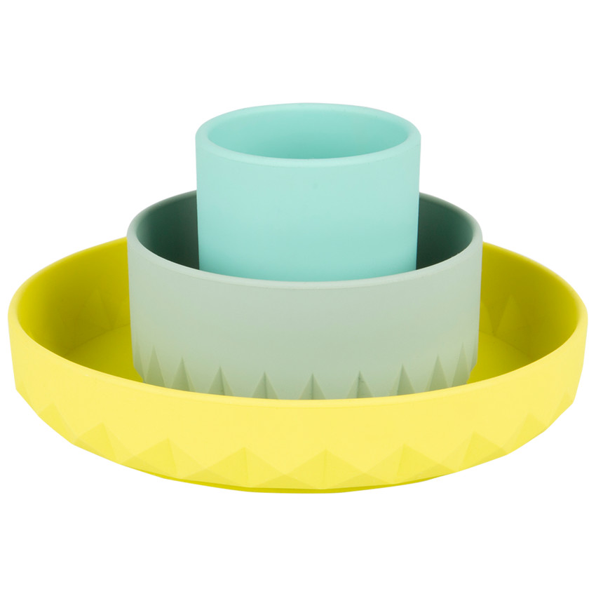 Conjunto para comer de silicona 3 pcs - Origami  Additional Conjunto para comer de silicona 3 pcs - Origami