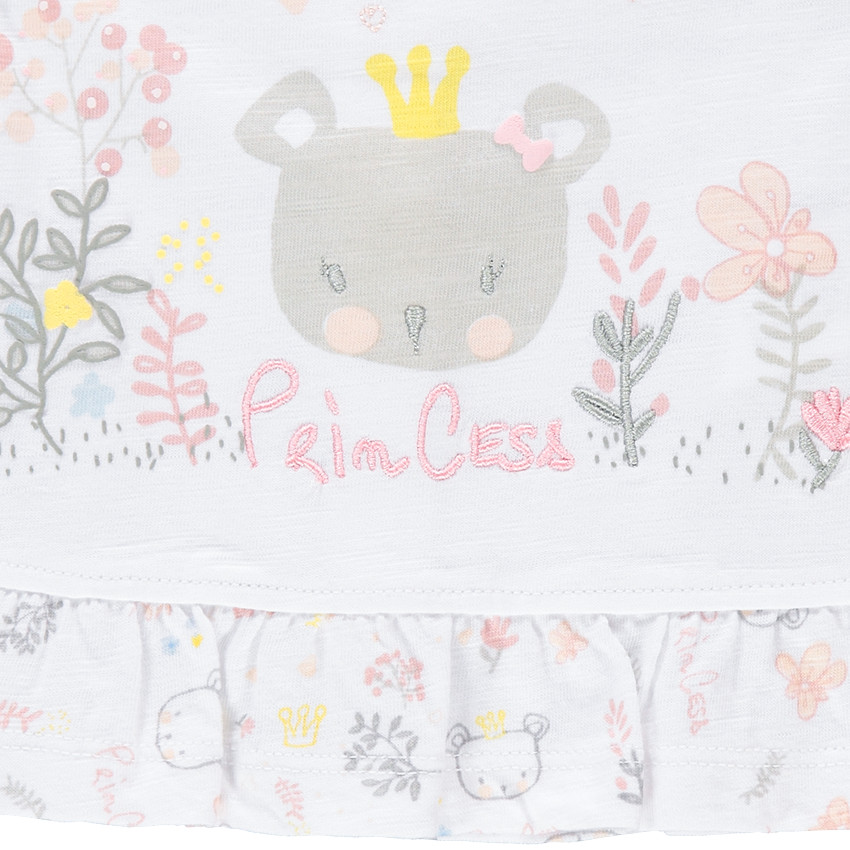 Conjunto de túnica de manga larga con koala estampdo y pantalones lisos 