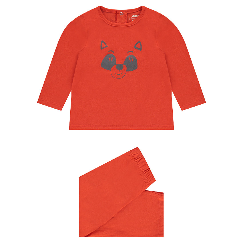 Pijama de punto con panda estampado 