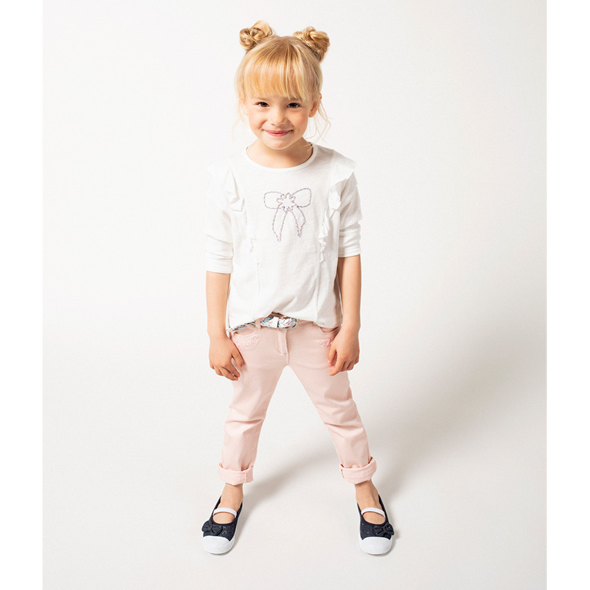 Pantalón slim con cinturón trenzado desmontable 