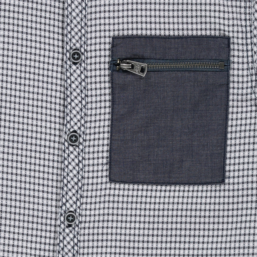 Júnior - Camisa de cuadros all over con detalles de cambray 