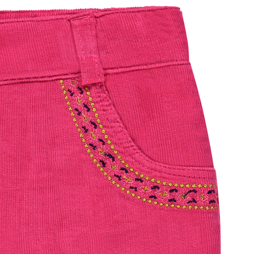 Pantalón de pana de terciopelo con bordados 