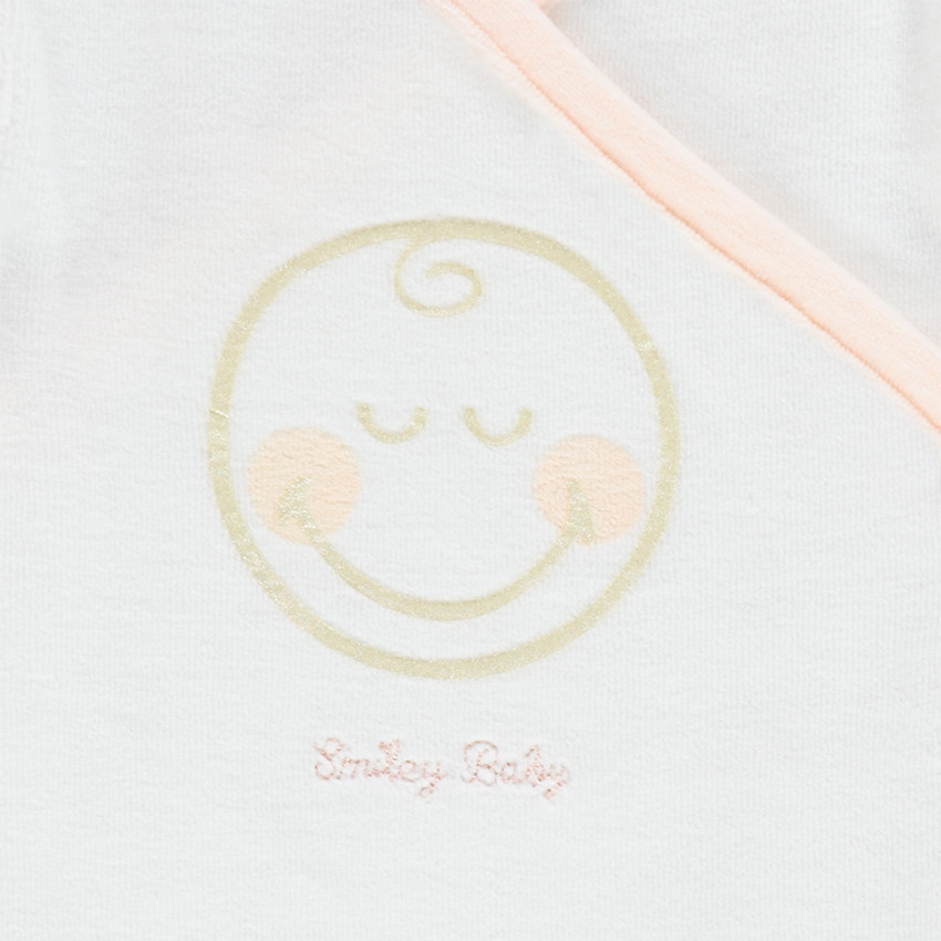 Pijama de terciopelo estampado ©Smiley Baby 