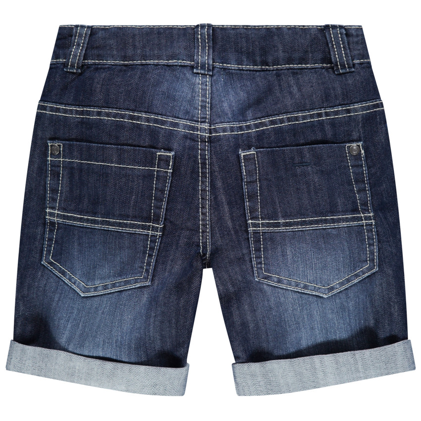 Bermudas vaqueras de efecto desgastado y arrugado 