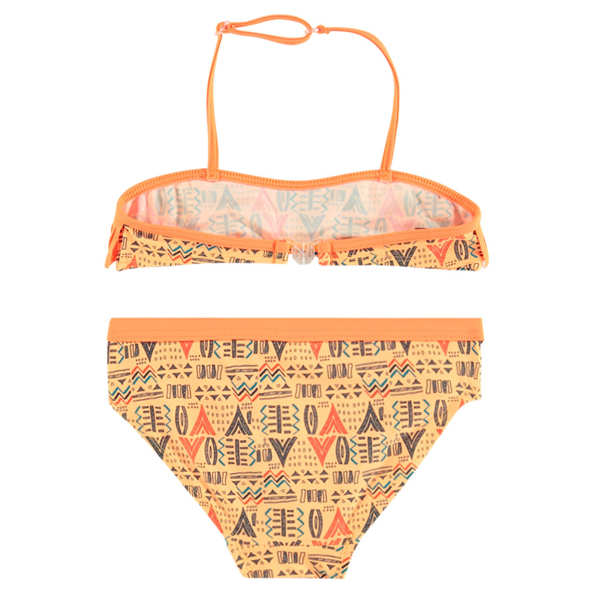 Bañador de 2 piezas con flecos y estampado étnico 