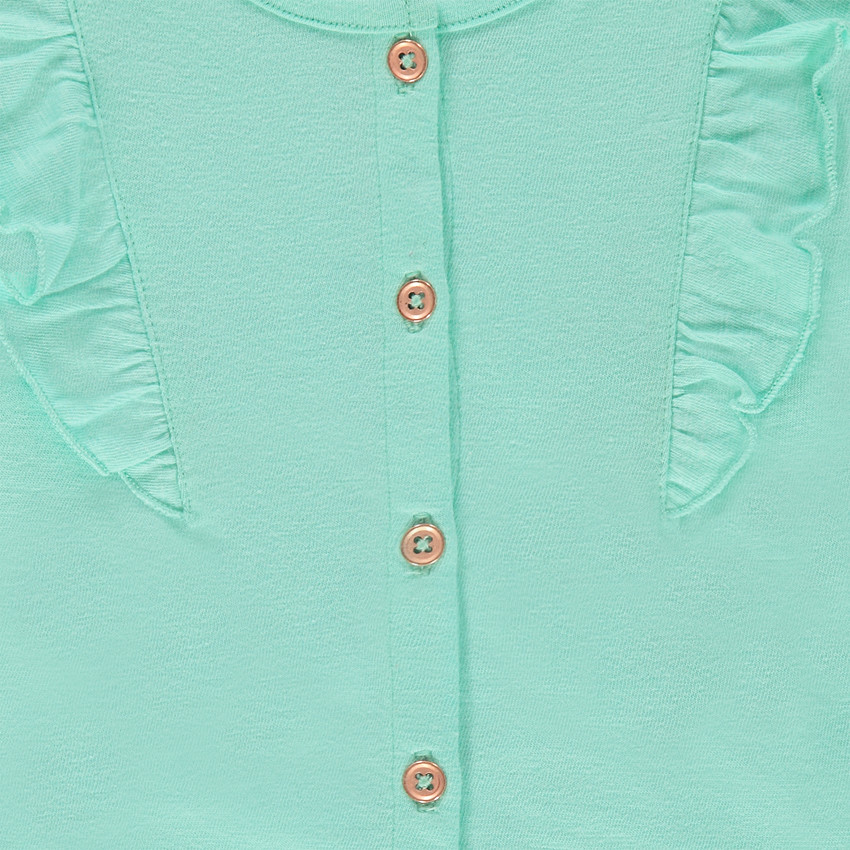 Chaqueta de felpa lisa con volantes 