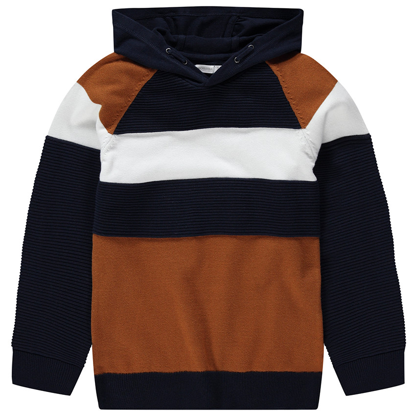 Jersey de punto con capucha con punto otomano  