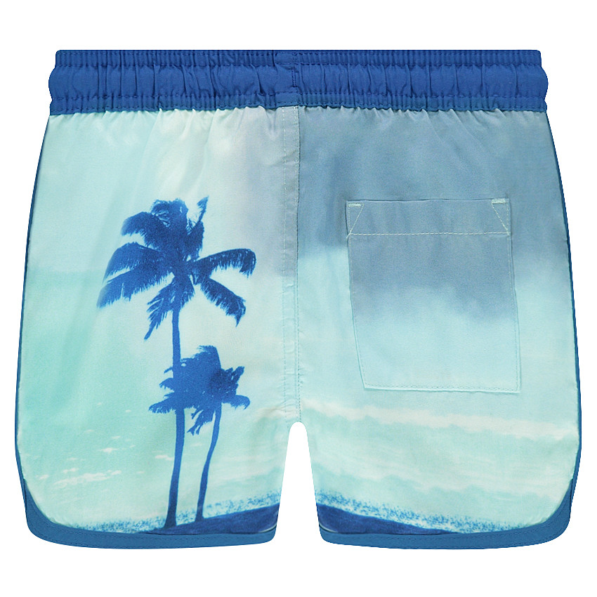 Bañador con fondo degradado con palmeras 