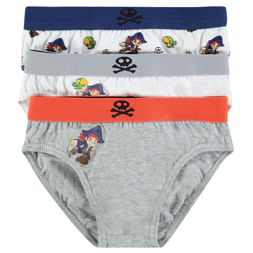 Pack de 3 slips de algodón estampado Jack el Pirata 