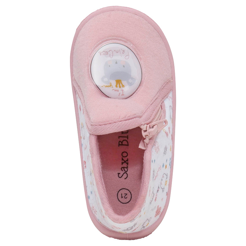 Patucos de estilo botines con parche de oso y cremallera 