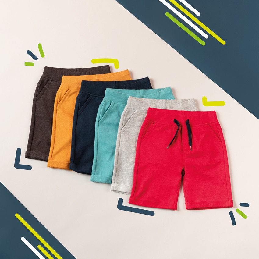 Bermudas de felpa jaspeada. 