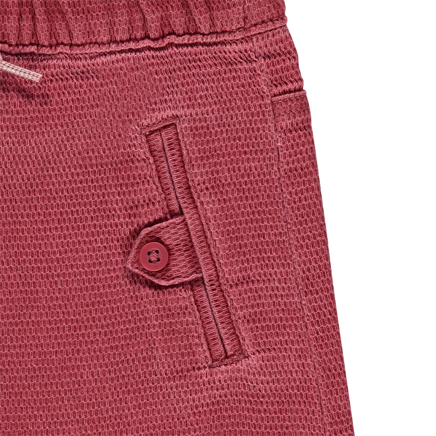 Pantalón de algodón de fantasía teñido con bolsillos ribeteados 