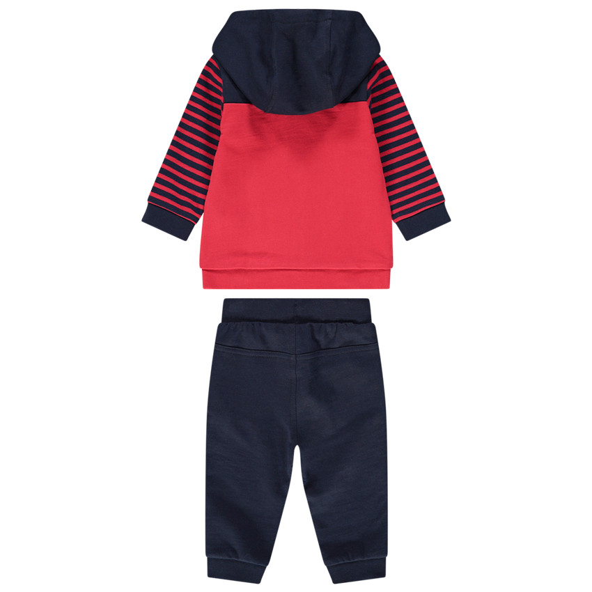 Chándal de felpa bicolor con monstruos estampados 