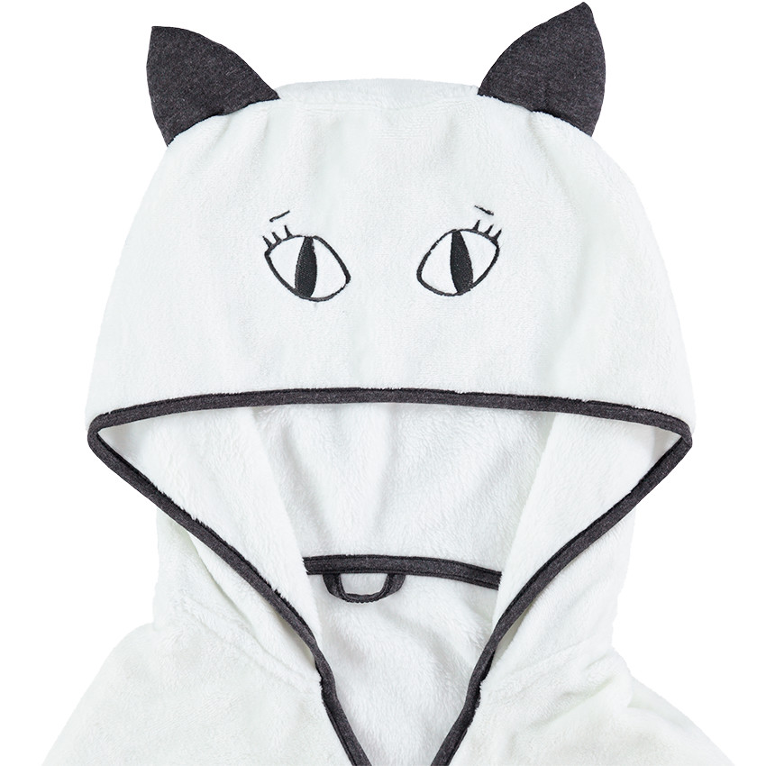 Bata de casa HALLOWEEN de borreguillo con efecto disfraz de gato 
