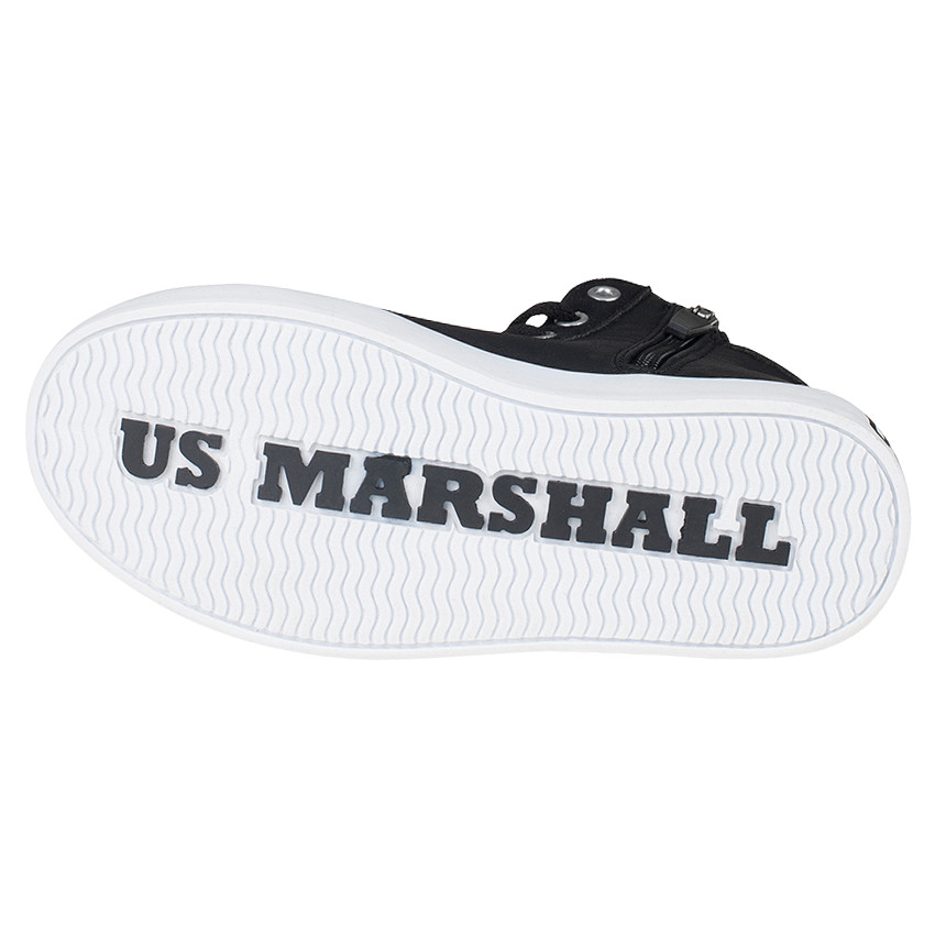 Zapatillas de deporte de caña alta de aspecto cuero US Marshall 