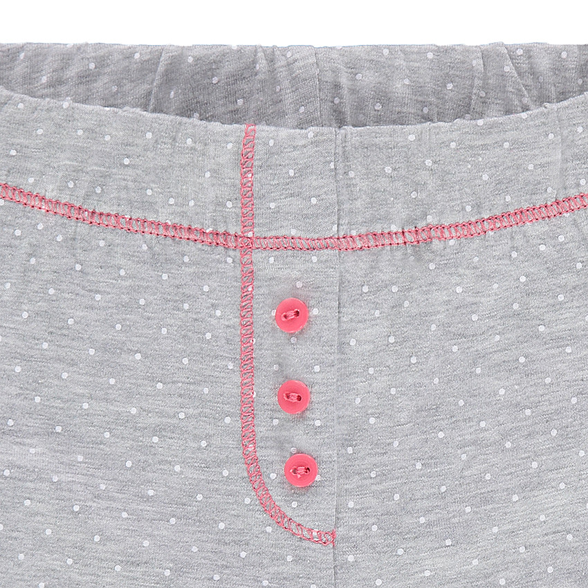 Júnior - Pijama de punto con mensaje estampado y pantalón de lunares all over  Additional Júnior - Pijama de punto con mensaje estampado y pantalón de lunares all over