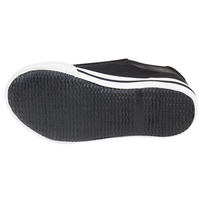 Zapatillas de deporte de caña baja con velcro de aspecto cuero con estampado 
