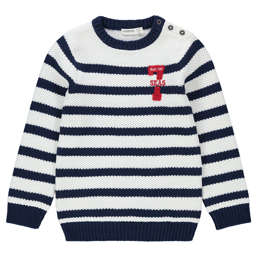 Jersey de punto de estilo marinera con número de rizo 