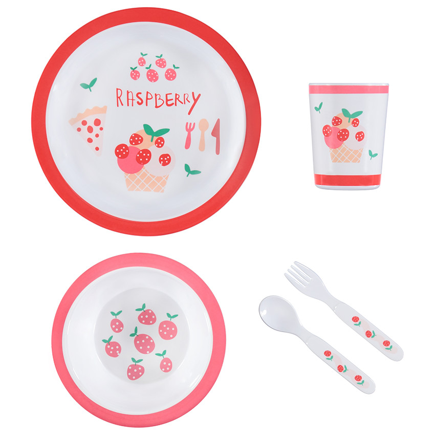 Conjunto para comer Raspberry - 5 piezas 