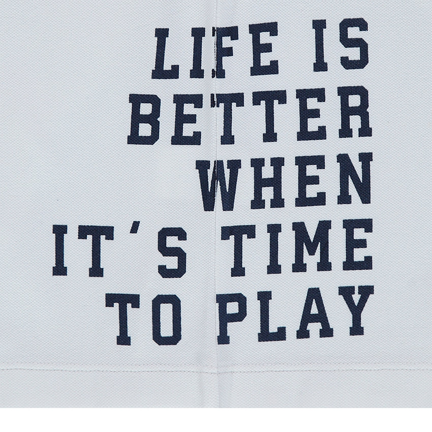 Polo de manga larga de algodón cosido con bandas que contrastan y bolsillo 