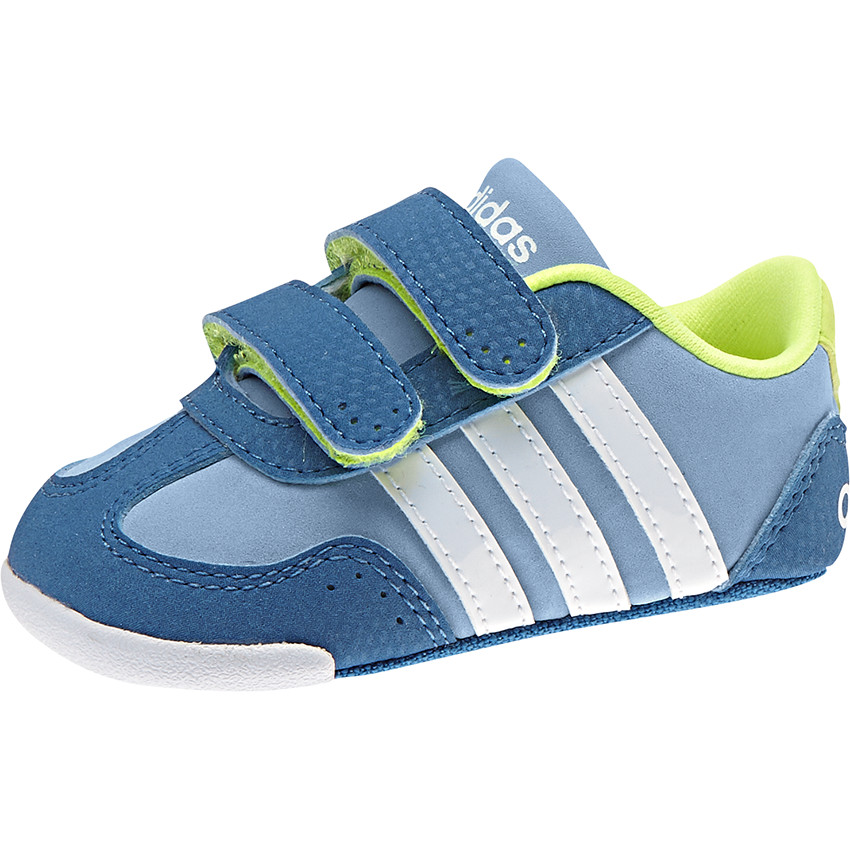 Zapatillas de deporte de caña baja con velcro Addidas bandas blancas 