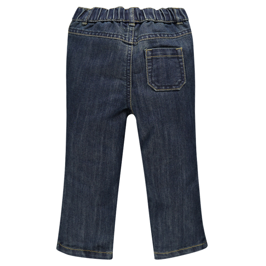 Jeans efecto usado cintura elástica 