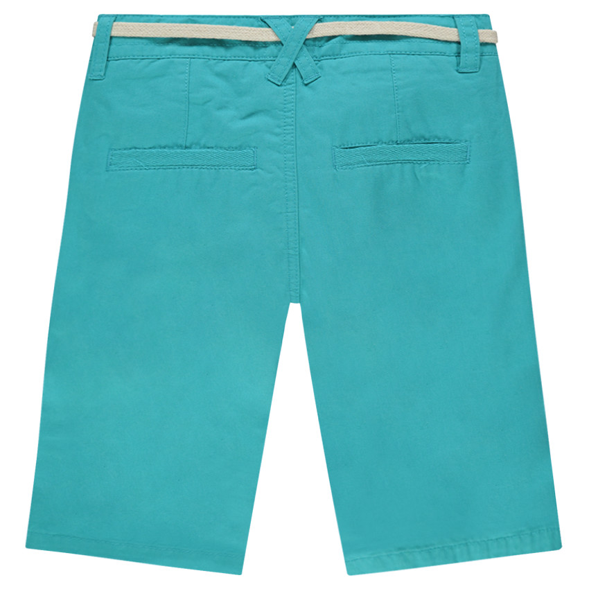 Bermudas de algodón con cinturón trenzado desmontable 