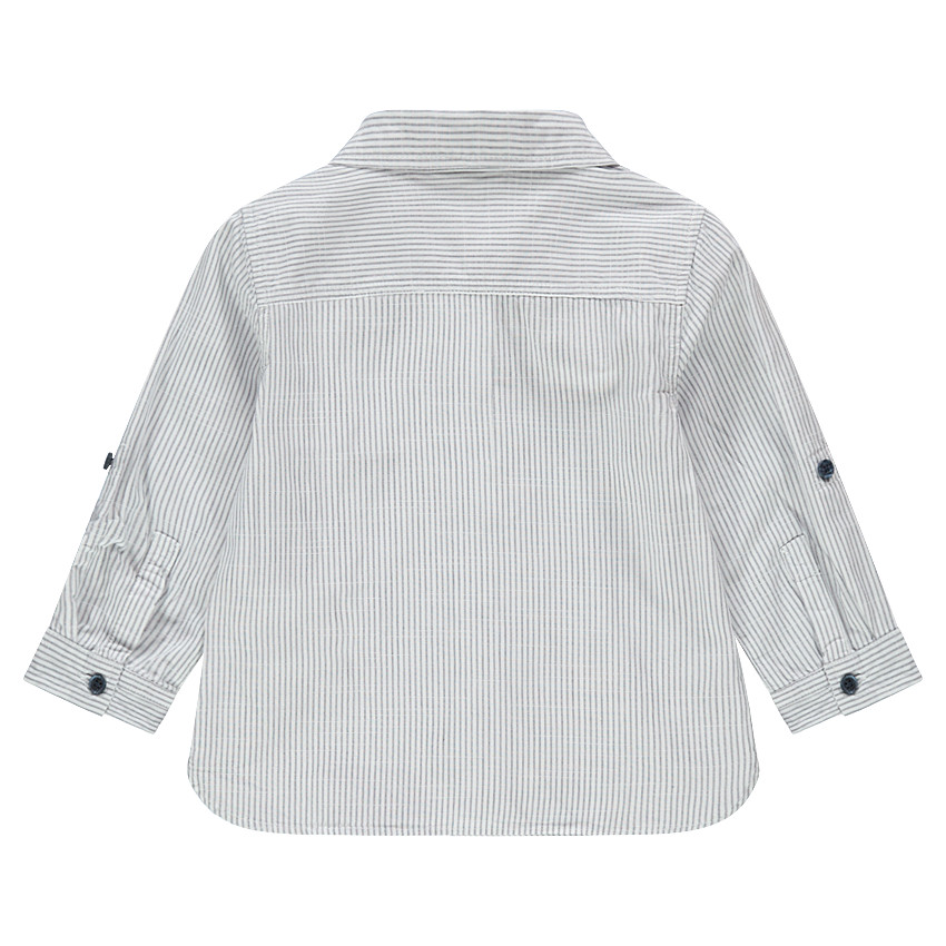 Camisa de manga larga con rayas finas all-over  Additional Camisa de manga larga con rayas finas all-over