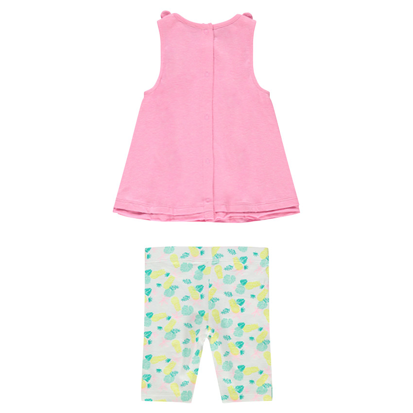 Conjunto con túnica de estilo aventurero y leggings estampados all over 