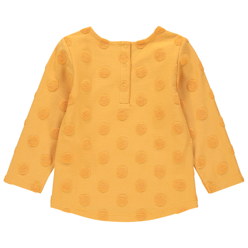 Sweat en molleton à pois et détails brodés 