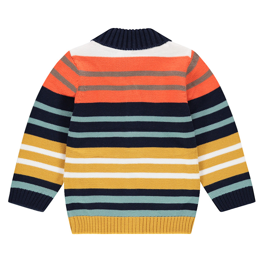 Chaqueta de punto de rayas y jacquard all over 