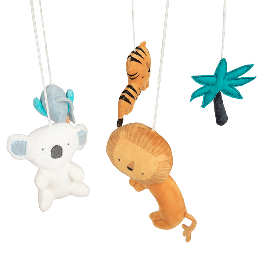 Mobile animaux en velours 