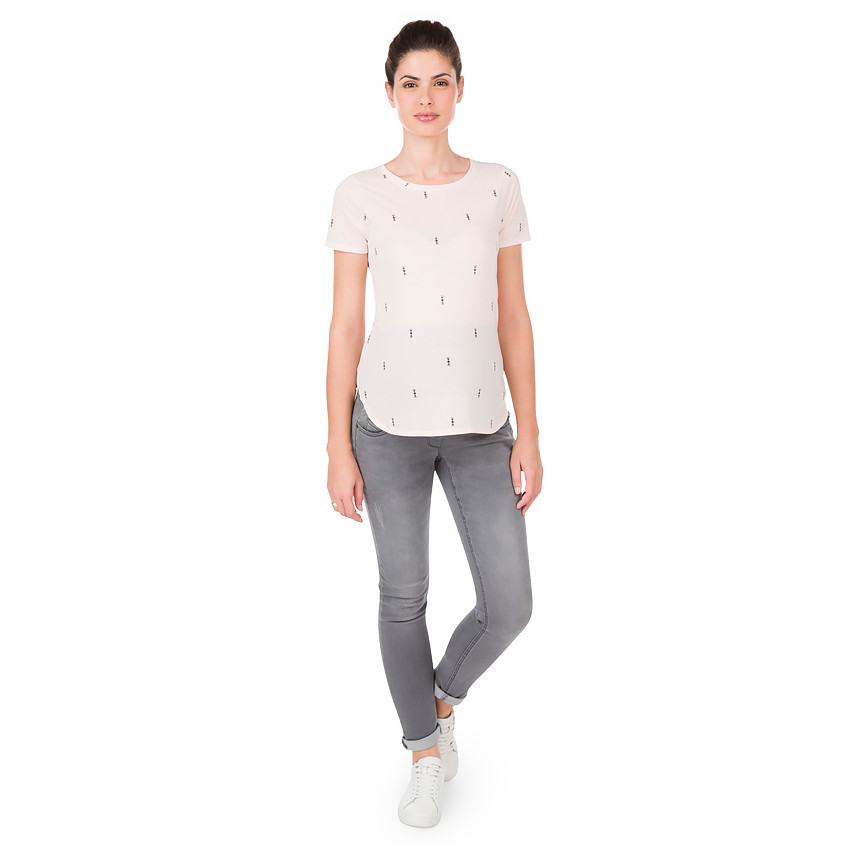 Tee-shirt manches courtes de grossesse uni 