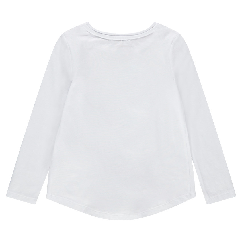 Camiseta de manga larga con flor de tul y lentejuelas libres 