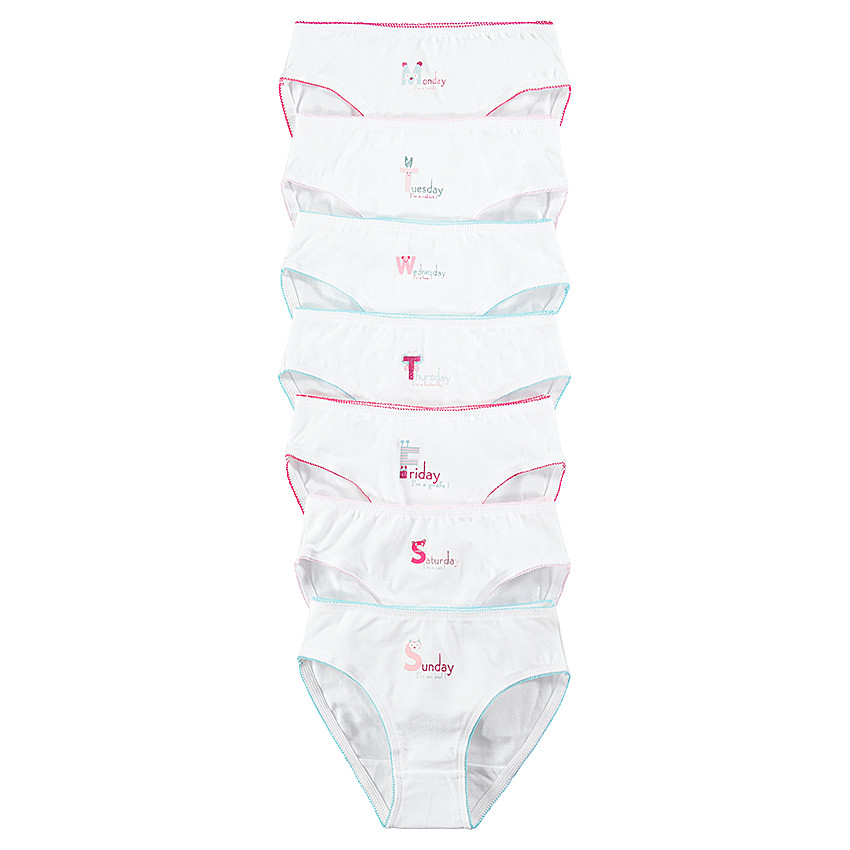 Pack de 7 braguitas con estampado con los días de la semana  Additional Pack de 7 braguitas con estampado con los días de la semana
