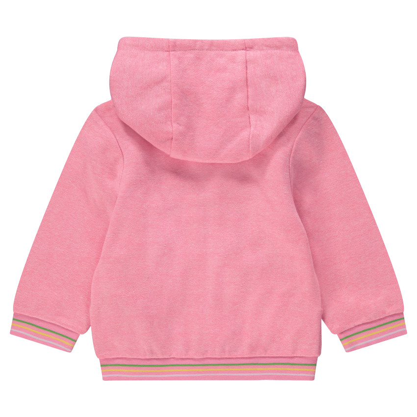 Chaqueta de felpa con capucha y arcoíris estampado  Additional Chaqueta de felpa con capucha y arcoíris estampado