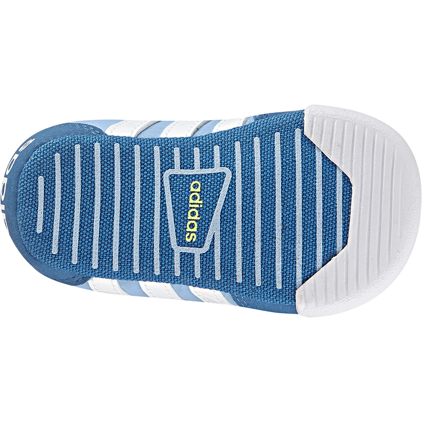 Zapatillas de deporte de caña baja con velcro Addidas bandas blancas 