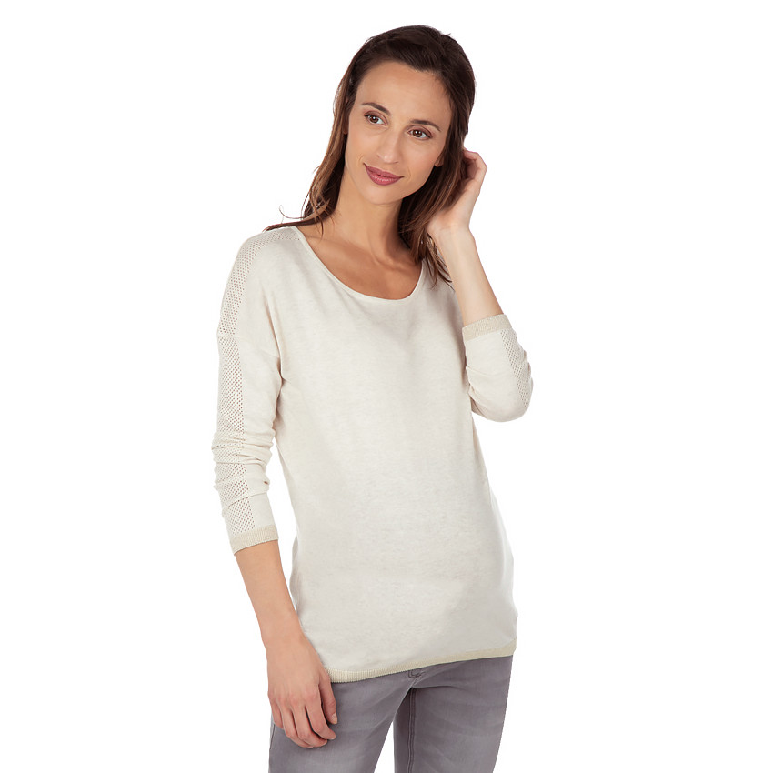 Jersey de premamá de punto fino y calado 