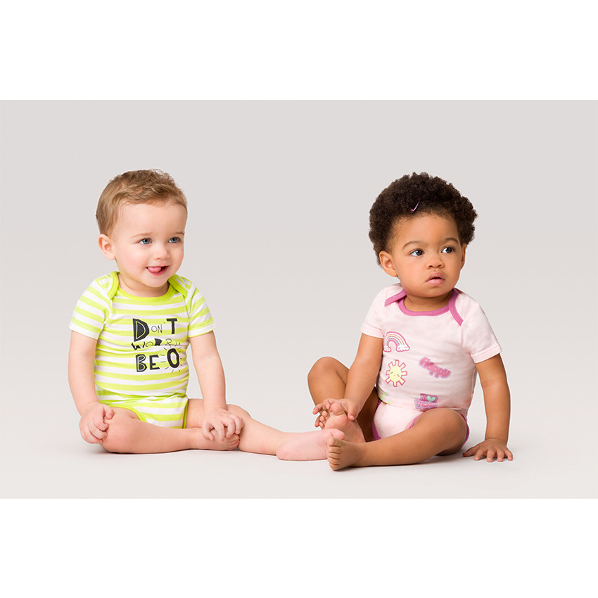 Pack de 5 bodies de fantasía con cierre adaptado a cada edad 