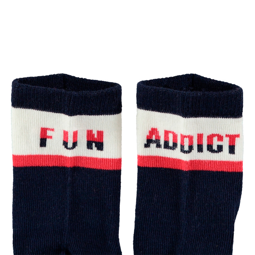 Juego de 2 pares de calcetines con bandas en contraste 
