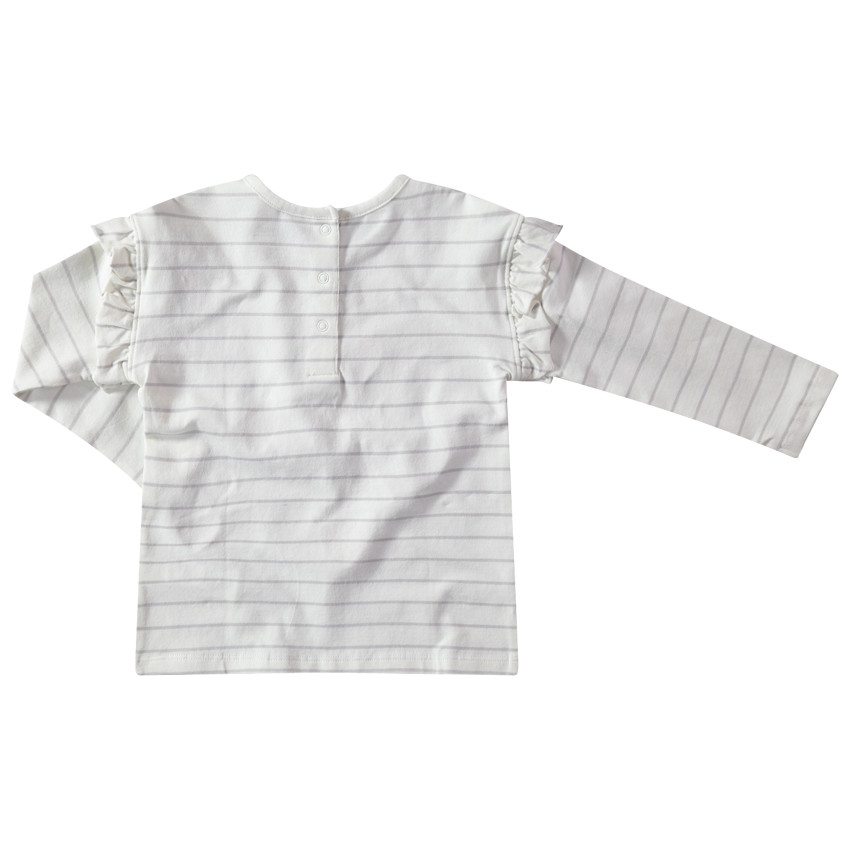 Camiseta de manga larga de rayas con dibujo  brillante de relieve  Additional Camiseta de manga larga de rayas con dibujo  brillante de relieve