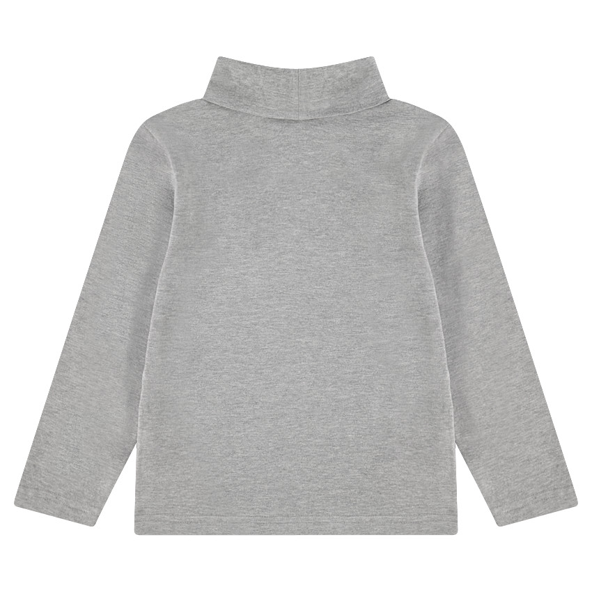 Camiseta interior de punto con cuello vuelto y logo bordado 