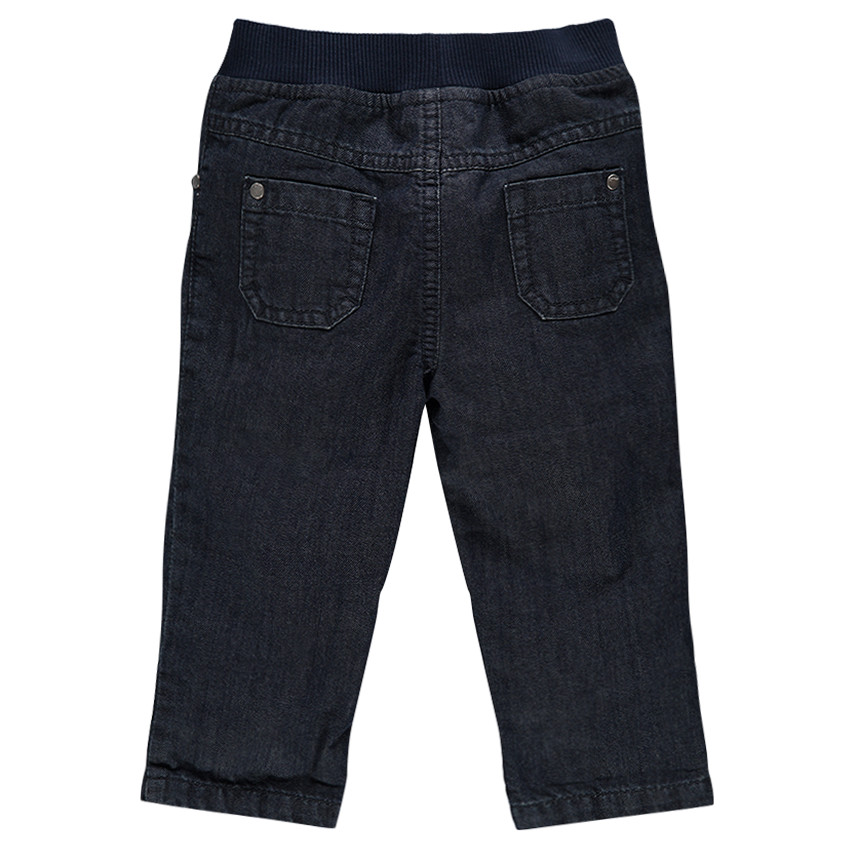 Jeans efecto usado cintura elástica 